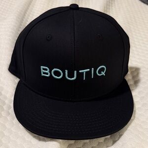 Black BOUTIQ Snap Back Cap with Blue Embroidery